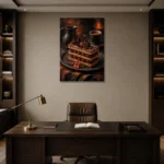 Premium Wall Art Dikey Html Edition – DINIGROOM0826005 displayed in a contemporary gallery-inspired room