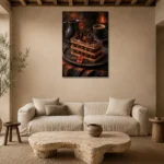 Premium Wall Art Dikey Html Edition – DINIGROOM0826005 presented in a sophisticated home setting