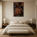 Premium Wall Art Dikey Html Edition – DINIGROOM0826005 showcased in an elegant minimalist interior