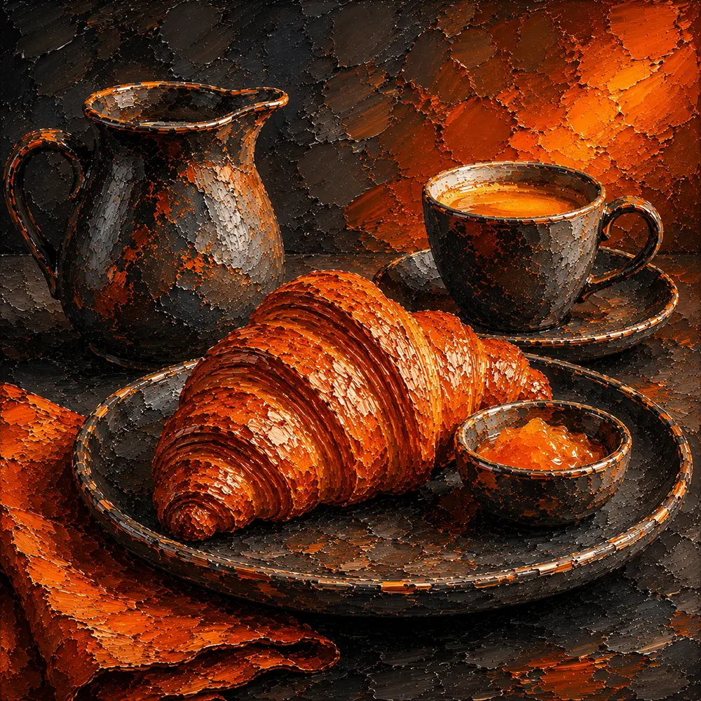 Ember Pastry Kitchen And Dining Room Wall Art Terracotta Editorial Art Print