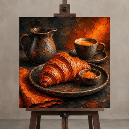 Premium Wall Art Kare Html Edition – DINIGROOM0826008 displayed on a studio easel