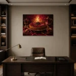 Premium Wall Art Yatay Html Edition – DINIGROOM0826012 displayed in a contemporary gallery-inspired room