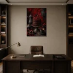 Premium Wall Art Dikey Html Edition – DINIGROOM0826014 displayed in a contemporary gallery-inspired room