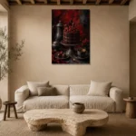 Premium Wall Art Dikey Html Edition – DINIGROOM0826014 presented in a sophisticated home setting