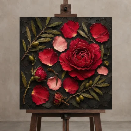 Premium Wall Art Kare Html Edition – DINIGROOM0826018 displayed on a studio easel
