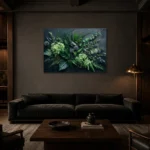Premium Wall Art Yatay Html Edition – DINIGROOM0826021 shown in a warm modern interior