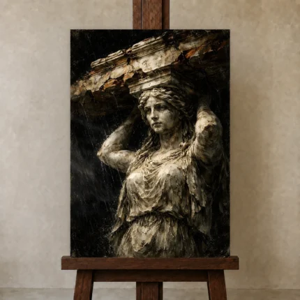 Premium Wall Art Dikey  one of one – ECHOOFVOL003 shown in Studio Easel