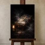 Premium Wall Art Dikey  one of one – ECHOOFVOL004 shown in Studio Easel