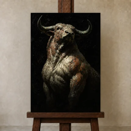 Premium Wall Art Dikey  one of one – ECHOOFVOL006 shown in Studio Easel