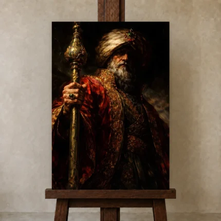 Premium Wall Art Dikey  one of one – ECHOOFVOL007 shown in Studio Easel