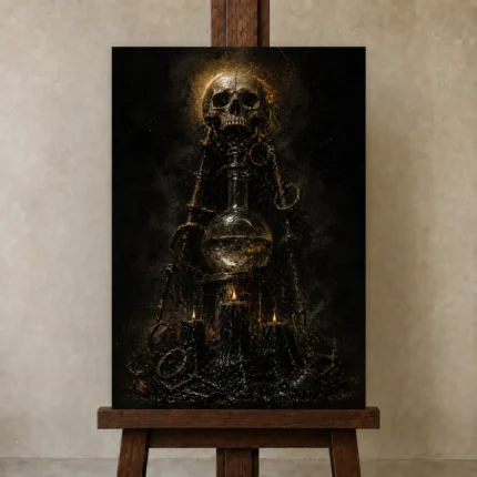 Premium Wall Art Dikey  one of one – ECHOOFVOL008 shown in Studio Easel