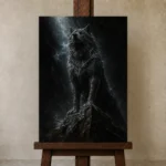 Premium Wall Art Dikey  one of one – ECHOOFVOL009 shown in Studio Easel