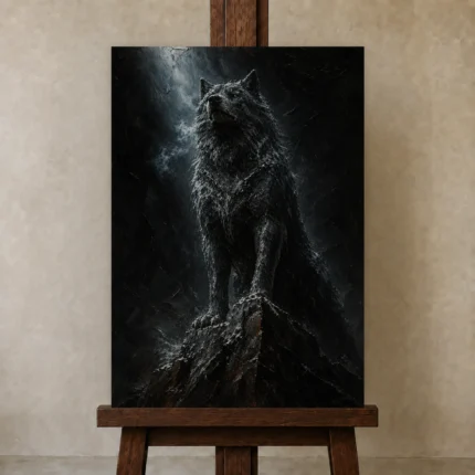 Premium Wall Art Dikey  one of one – ECHOOFVOL009 shown in Studio Easel