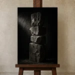 Premium Wall Art Dikey  one of one – ECHOOFVOL010 shown in Studio Easel