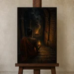 Premium Wall Art Dikey  one of one – ECHOOFVOL012 shown in Studio Easel