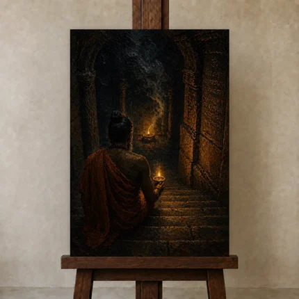 Premium Wall Art Dikey  one of one – ECHOOFVOL012 shown in Studio Easel