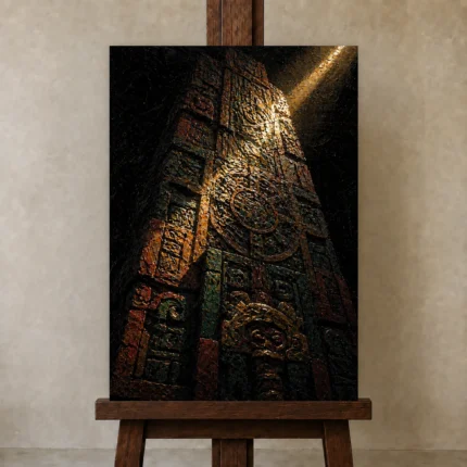 Premium Wall Art Dikey  one of one – ECHOOFVOL013 shown in Studio Easel