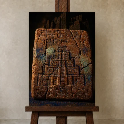 Premium Wall Art Dikey  one of one – ECHOOFVOL014 shown in Studio Easel