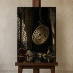 Premium Wall Art Dikey  one of one – ECHOOFVOL015 shown in Studio Easel