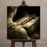 Premium Wall Art Kare Html Edition one of one – ECHOOFVOL017 shown in Studio Easel