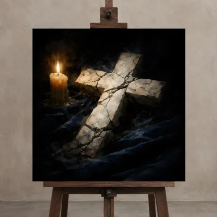 Premium Wall Art Kare Html Edition one of one – ECHOOFVOL018 shown in Studio Easel