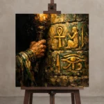 Premium Wall Art Kare Html Edition one of one – ECHOOFVOL020 shown in Studio Easel