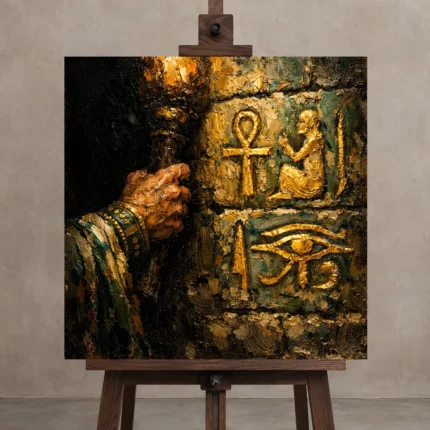 Premium Wall Art Kare Html Edition one of one – ECHOOFVOL020 shown in Studio Easel