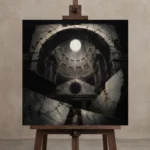 Premium Wall Art Kare Html Edition one of one – ECHOOFVOL022 shown in Studio Easel