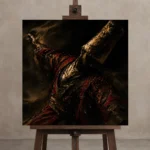 Premium Wall Art Kare Html Edition one of one – ECHOOFVOL024 shown in Studio Easel