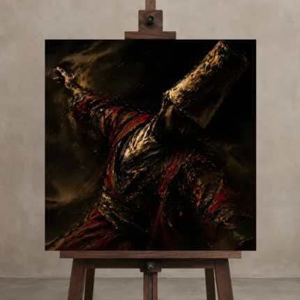 Premium Wall Art Kare Html Edition one of one – ECHOOFVOL024 shown in Studio Easel