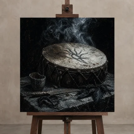 Premium Wall Art Kare Html Edition one of one – ECHOOFVOL025 shown in Studio Easel