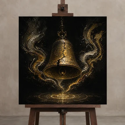 Premium Wall Art Kare Html Edition one of one – ECHOOFVOL026 shown in Studio Easel