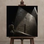 Premium Wall Art Kare Html Edition one of one – ECHOOFVOL027 shown in Studio Easel