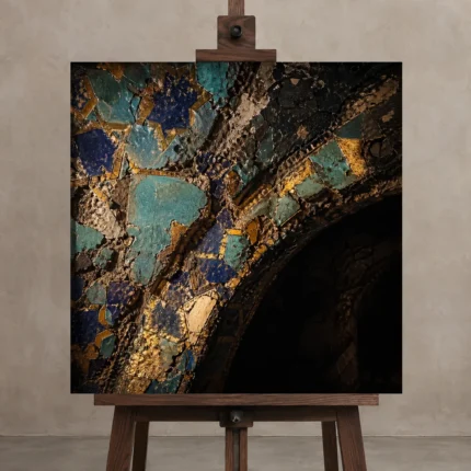 Premium Wall Art Kare Html Edition one of one – ECHOOFVOL028 shown in Studio Easel