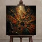Premium Wall Art Kare Html Edition one of one – ECHOOFVOL030 shown in Studio Easel
