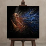 Premium Wall Art Kare Html Edition one of one – ECHOOFVOL031 shown in Studio Easel