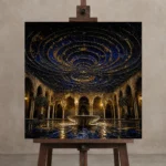 Premium Wall Art Kare Html Edition one of one – ECHOOFVOL032 shown in Studio Easel