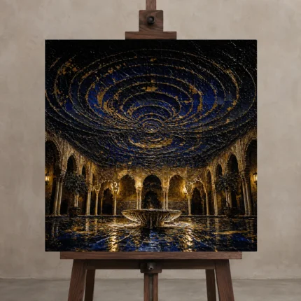 Premium Wall Art Kare Html Edition one of one – ECHOOFVOL032 shown in Studio Easel