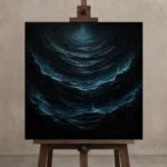Premium Wall Art Kare Html Edition one of one – ECHOOFVOL033 shown in Studio Easel