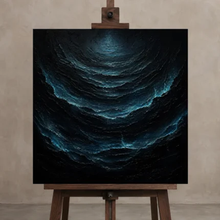 Premium Wall Art Kare Html Edition one of one – ECHOOFVOL033 shown in Studio Easel