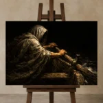 Premium Wall Art Yatay Html Edition one of one – ECHOOFVOL034 shown in Studio Easel