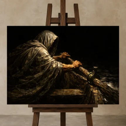 Premium Wall Art Yatay Html Edition one of one – ECHOOFVOL034 shown in Studio Easel