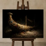 Premium Wall Art Yatay Html Edition one of one – ECHOOFVOL036 shown in Studio Easel