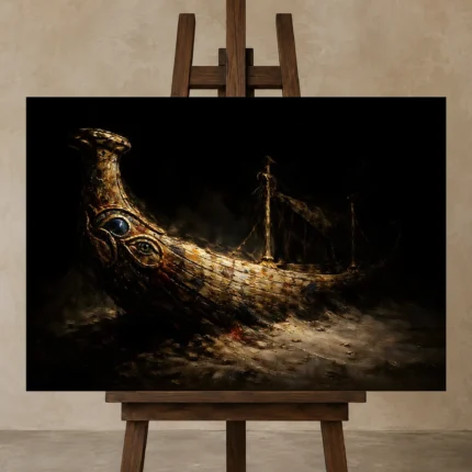 Premium Wall Art Yatay Html Edition one of one – ECHOOFVOL036 shown in Studio Easel