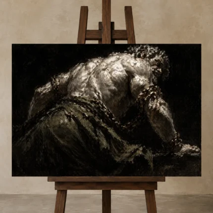 Premium Wall Art Yatay Html Edition one of one – ECHOOFVOL037 shown in Studio Easel