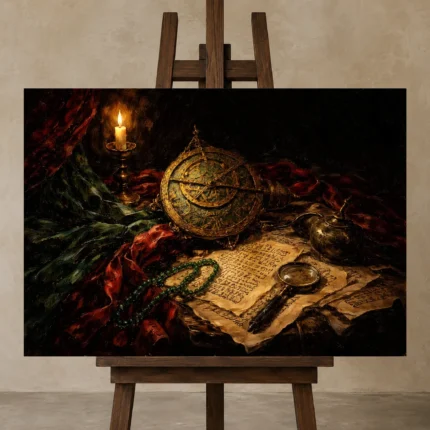 Premium Wall Art Yatay Html Edition one of one – ECHOOFVOL040 shown in Studio Easel