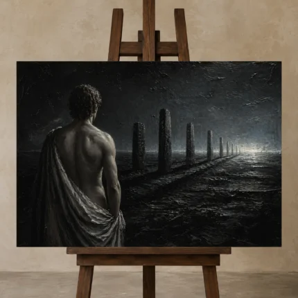 Premium Wall Art Yatay Html Edition one of one – ECHOOFVOL041 shown in Studio Easel