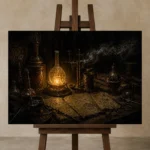 Premium Wall Art Yatay Html Edition one of one – ECHOOFVOL042 shown in Studio Easel