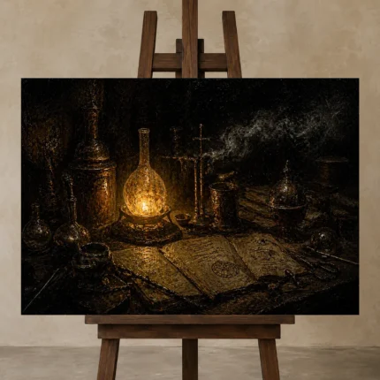 Premium Wall Art Yatay Html Edition one of one – ECHOOFVOL042 shown in Studio Easel