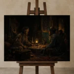 Premium Wall Art Yatay Html Edition one of one – ECHOOFVOL044 shown in Studio Easel